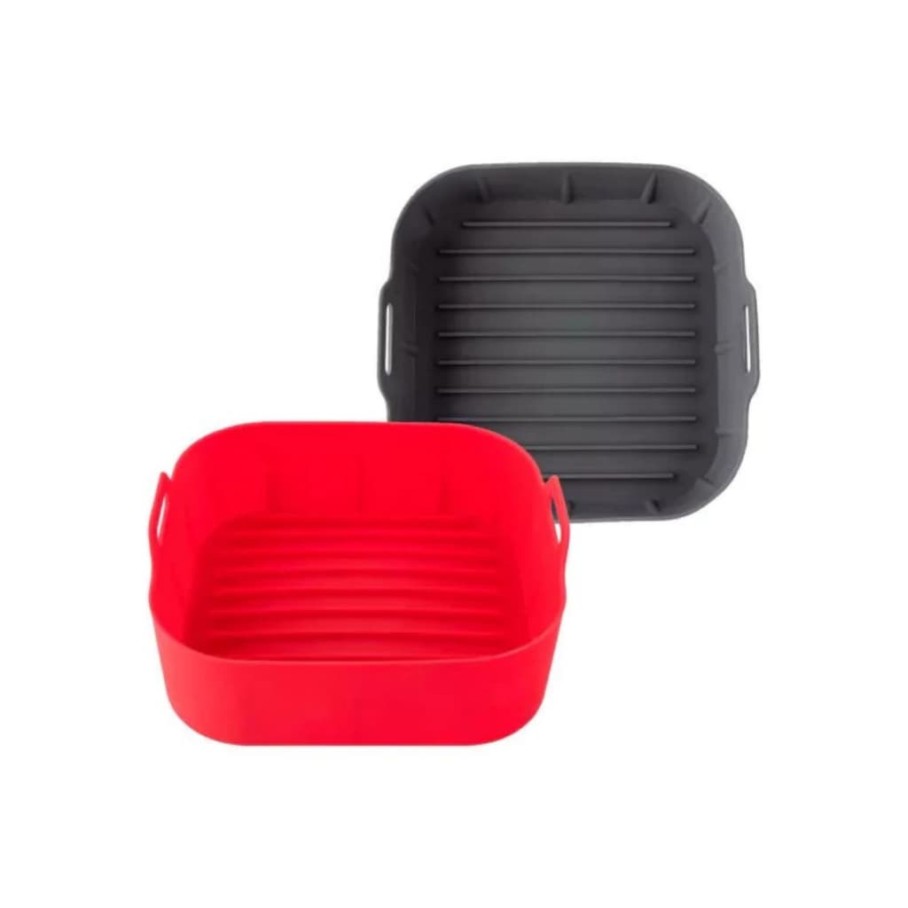 Forma de Silicone Air Fryer Quadrada Antiaderente 16x16x5cm (1 unidade)