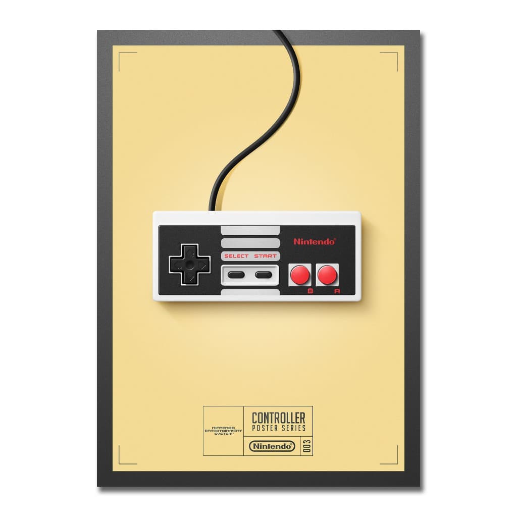 Quadro Placa Decorativa Gamer Controle Nintendo Antigo Vídeo Game Console