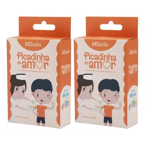 Kit com 2 Picadinha do Amor Infantil Injeção Sem Medo e Sem Dor