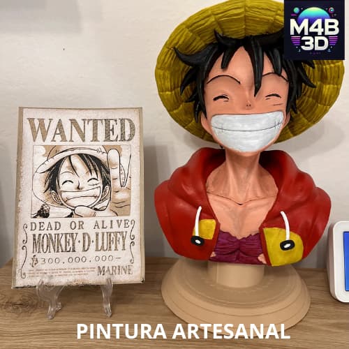 Busto do Monkey D Luffy - Resina - Pintura Profissional