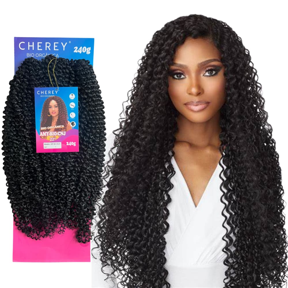 Cabelo Cacheado Volumoso Amy Para Crochet Braid 60cm + Agulha