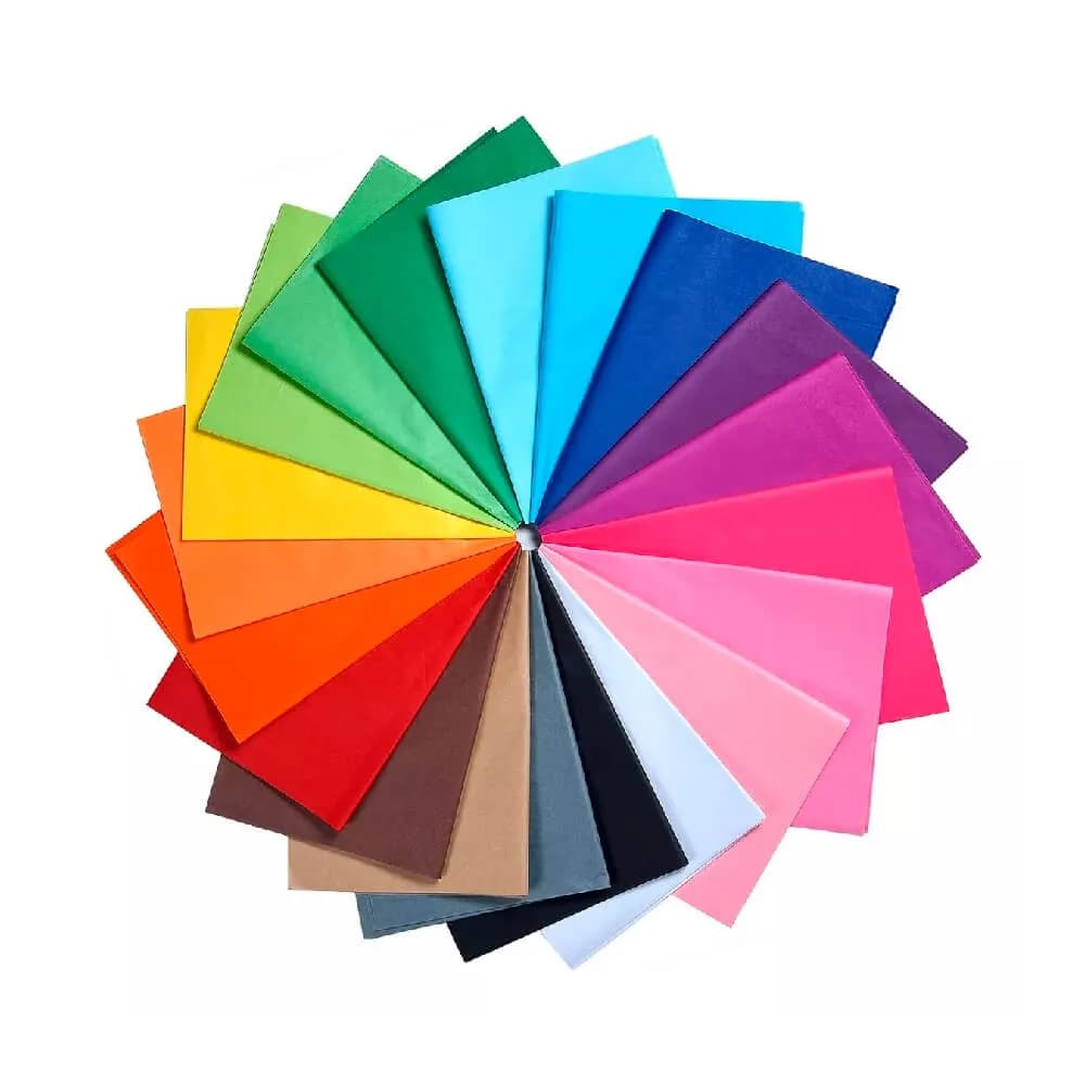 Papel Seda Branco Cores Diversas 50x70cm 200 a 500 folhas calçados embrulho pipas Papel seda grande