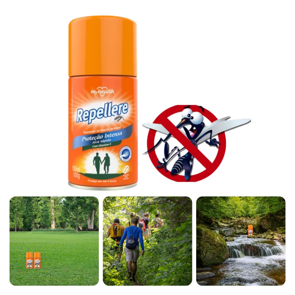 Repelente Aerosol 150ml Proteção Contra Insetos Seca Rápido