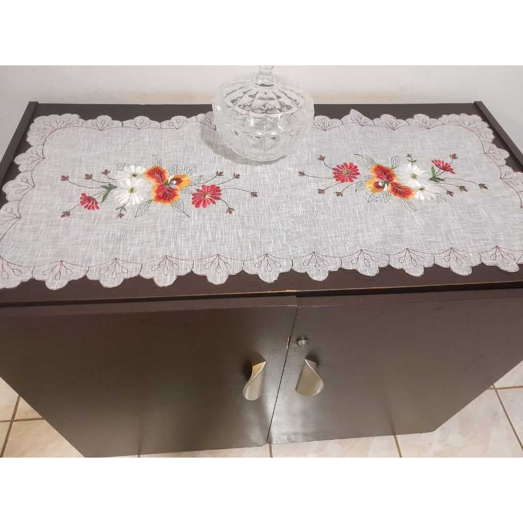 Caminho de Mesa balcao todo Bordado de Organza  0,90cm Varios Modelos Trilho PROMOÇAO
