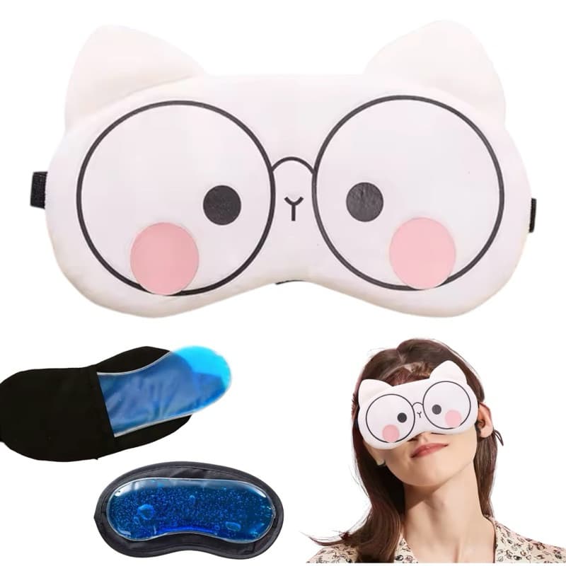 Máscara Para Dormir Com Gel Térmico Olheira Cansaço