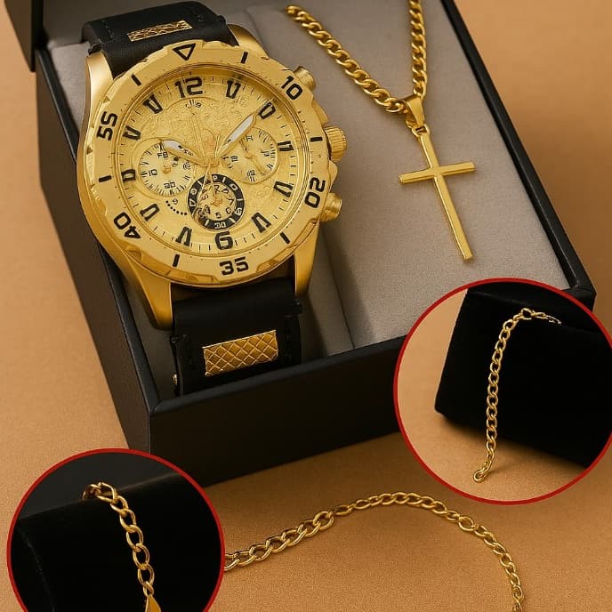 Relogio Original Masculino Banhado 18k