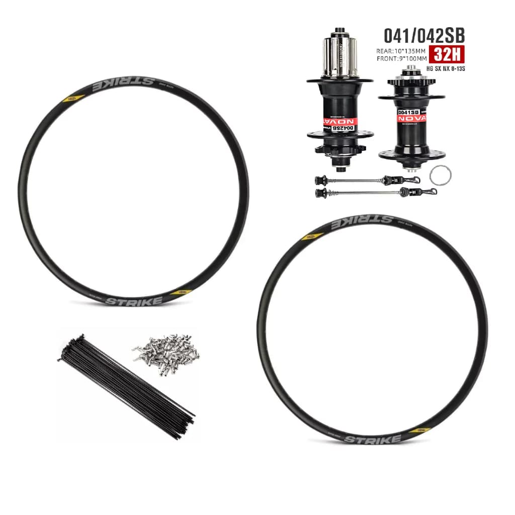 Rodas Vzan Strike + Cubos Novatec 041/042 + raios Inox Richman - (RODA MONTADA)