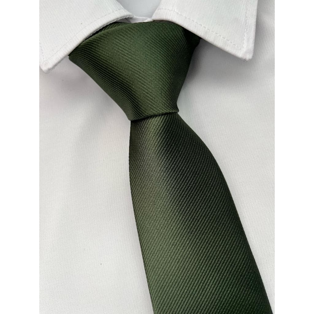 Gravata Verde Oliva Para Padrinhos e Congressos Slim e Semi Slim