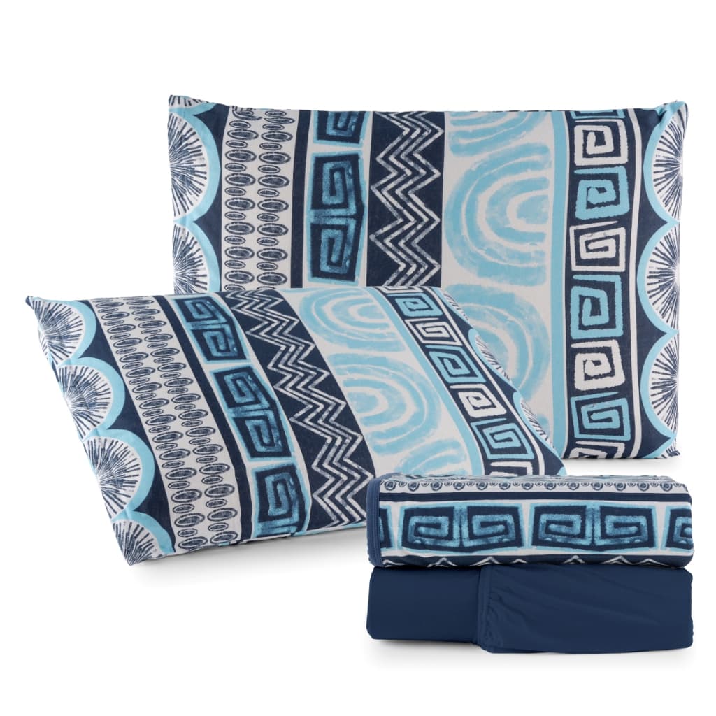 Jogo de Cama Lençol Solteiro Casal Queen King Malha 100% Algodão C/ Elastico 04 Pçs CamaBox