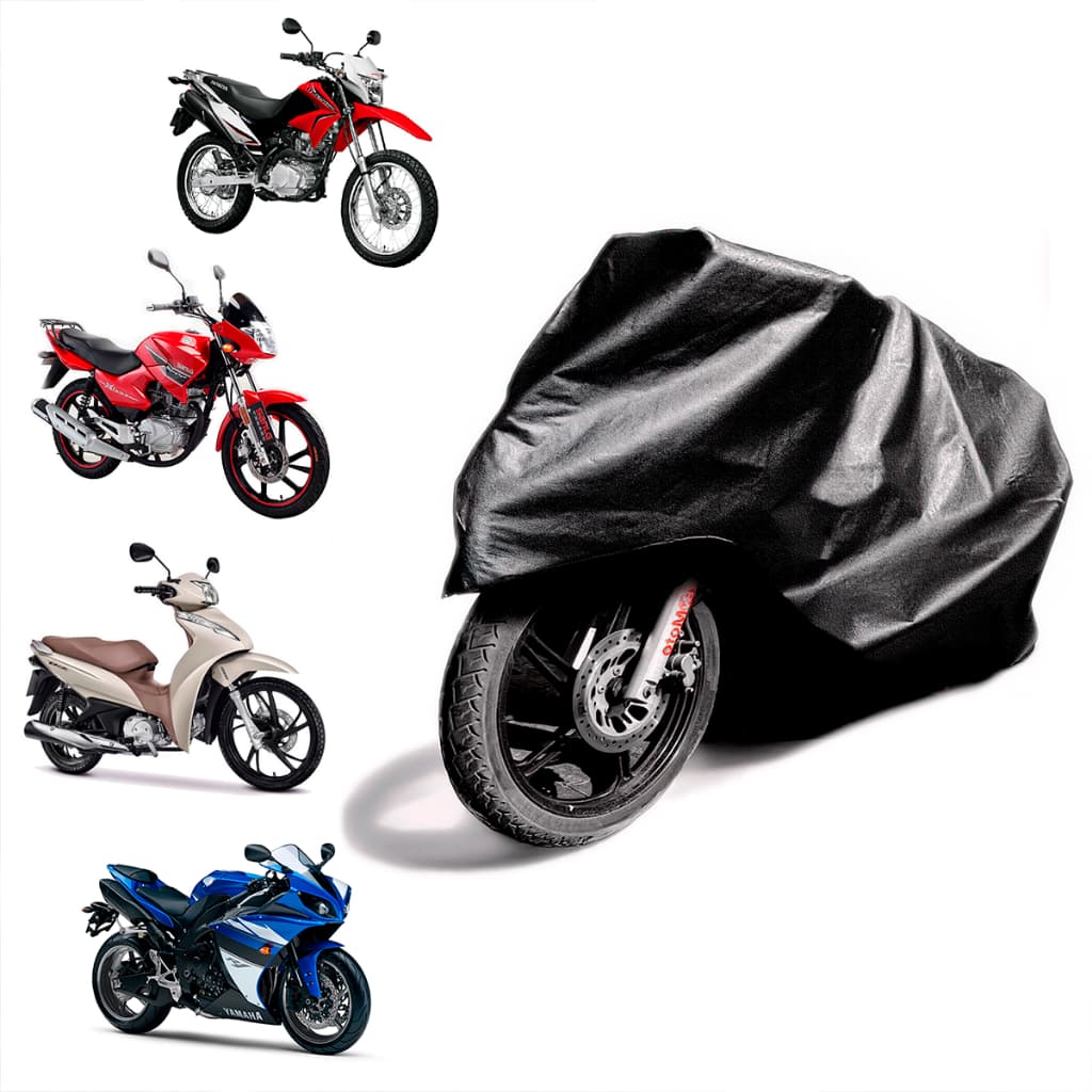 Capa Impermeavel Protetora Contra Sol Chuva Poeira Granizo Para Cobrir Motos P M G GG
