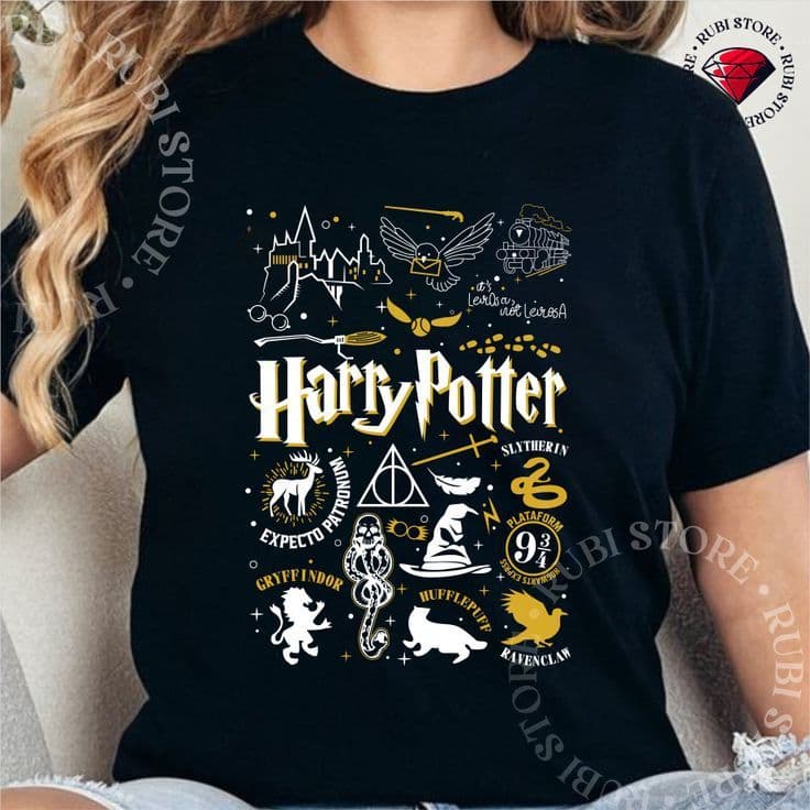 HARRY POTTER CAMISA DE ALGODAO UNISSEX ADULTO E INFANTIL ENVIO IMEDIATO