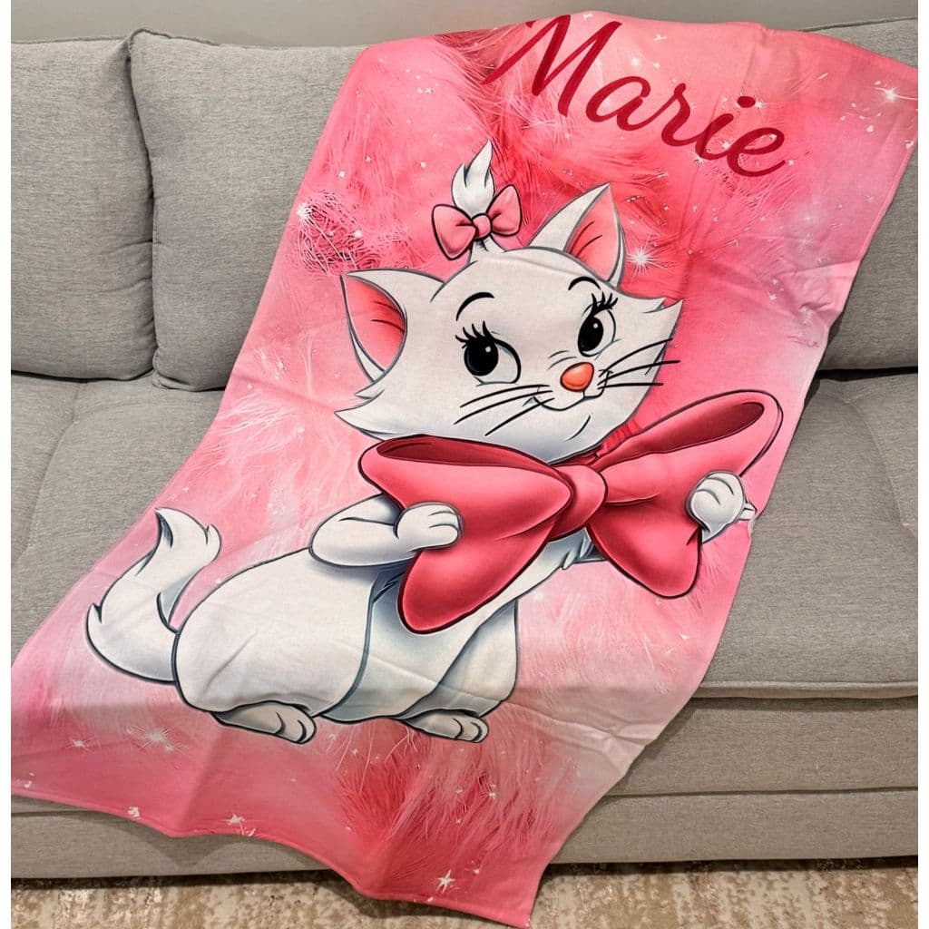 Toalha de Banho GATINHA MARIE para praia e piscina estampada
