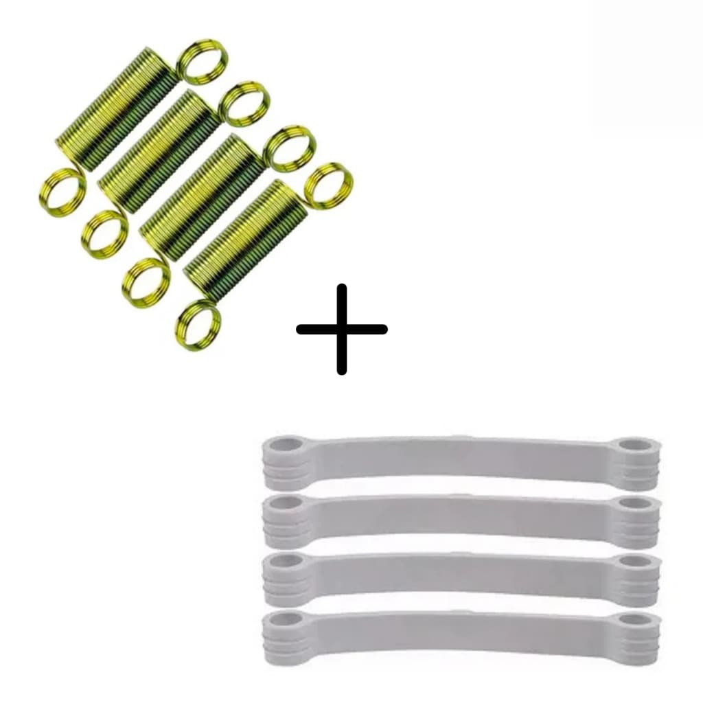 Kit Tirante Branco + Mola Para Maquinas De Lavar Roupas