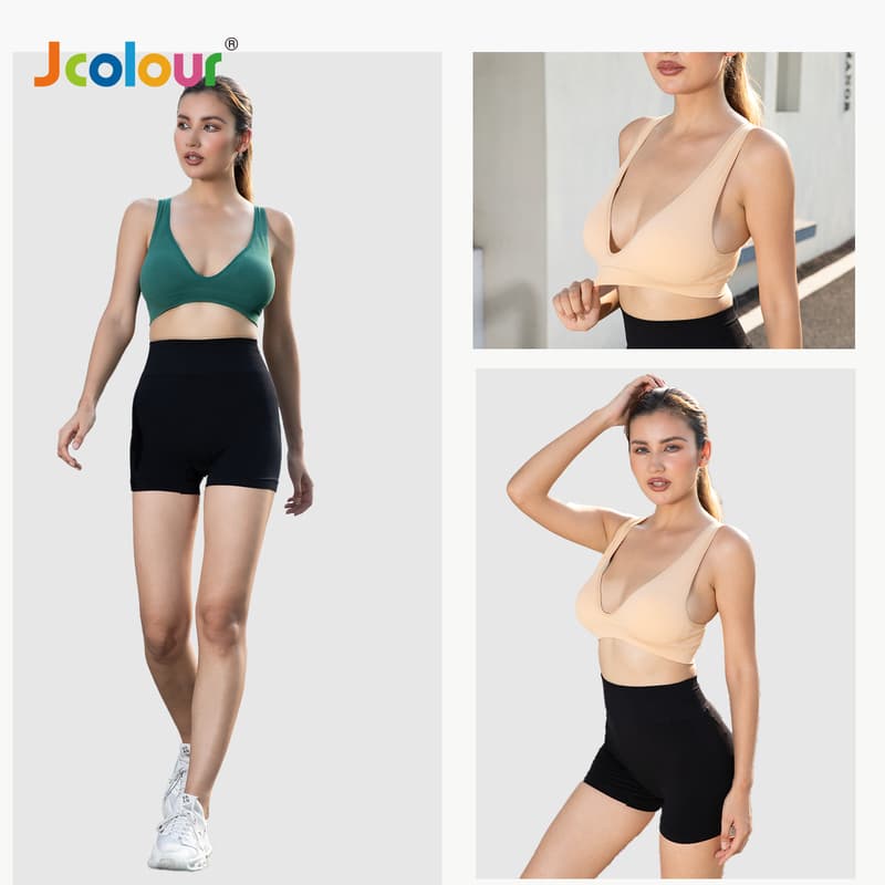Sutiã Esportivo Feminino para Corrida e Yoga Decote V Conforto e Sustentação