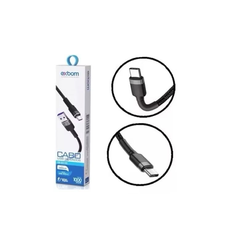 Cabo Tipo C Usb Carregador Turbo Reforçado Cabo 1m - Exbom execelente qualidade