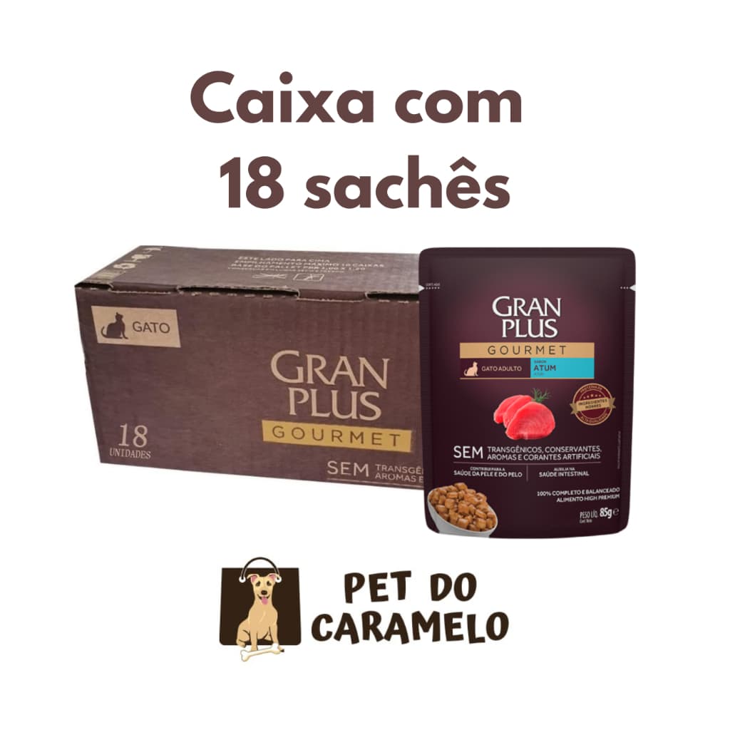 Sachê Gran Plus Gato Atum 85g - 18 Unidades