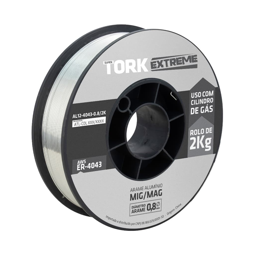 Arame de Solda Mig Alumínio Uso Com gás 0.8mm Rolo de 2Kg