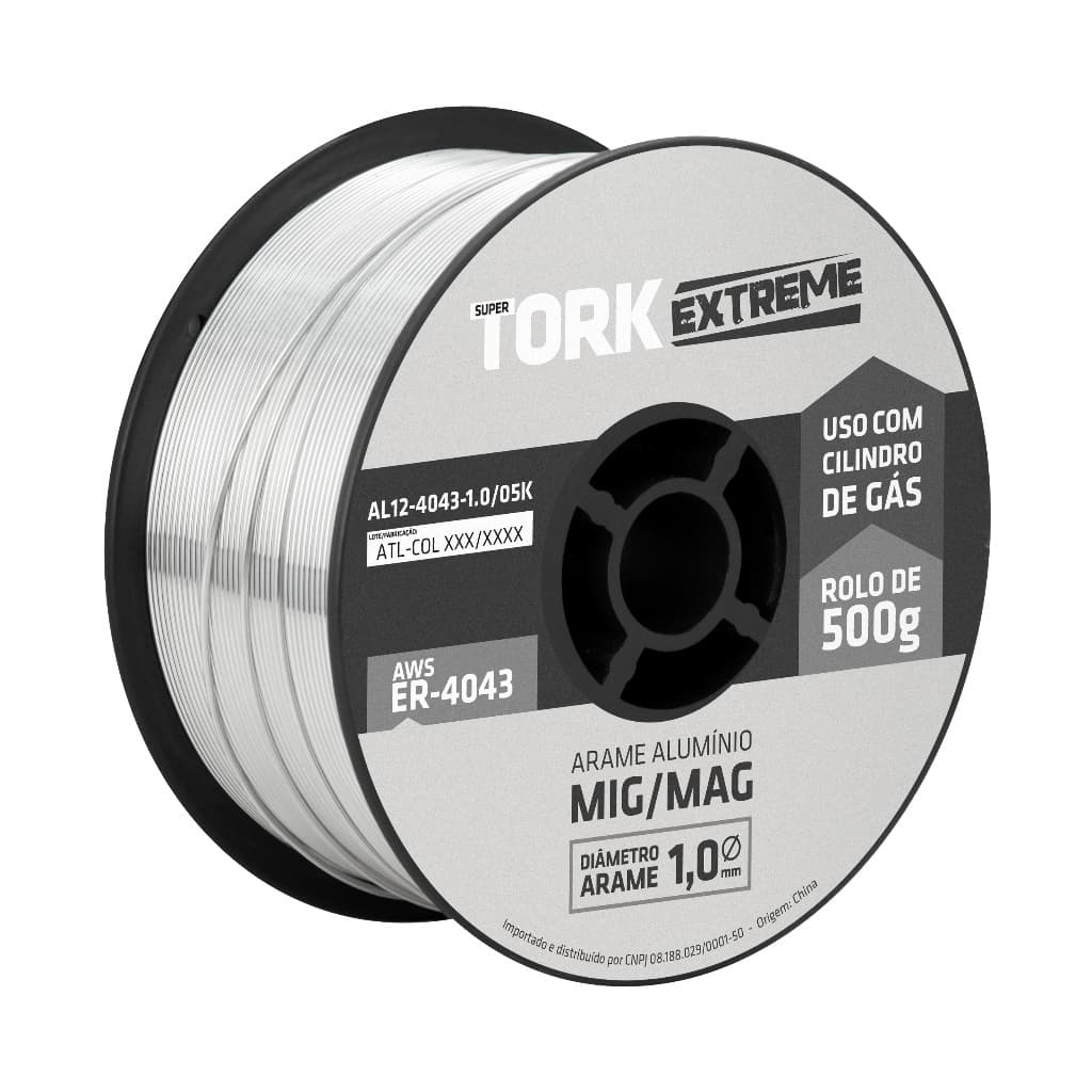 Arame Para Solda Mig Alumínio Uso Com Gás 1.0mm Rolo De 500g Super Tork