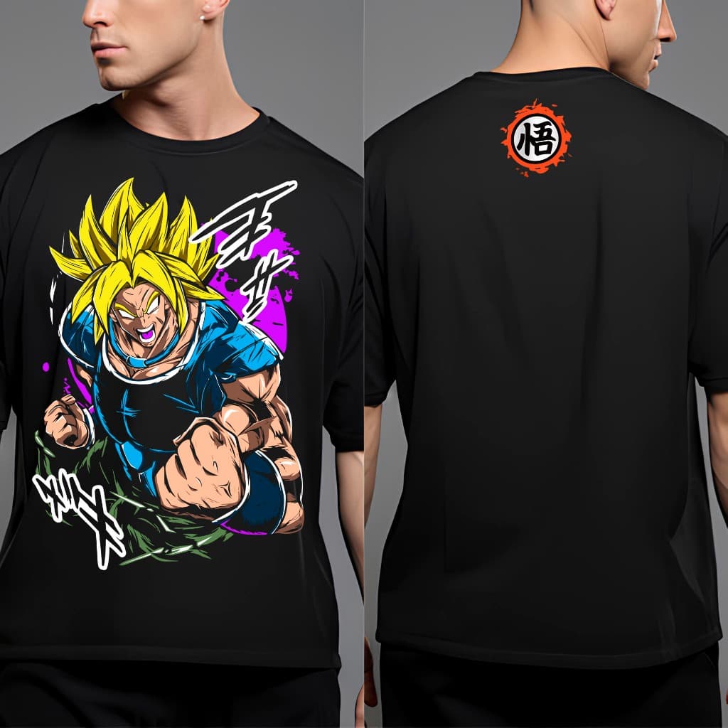 Camiseta Anime Dragon Ball Estampa Super Saiyajin Broly Camisa 100% Algodão Estampa Não Desbota