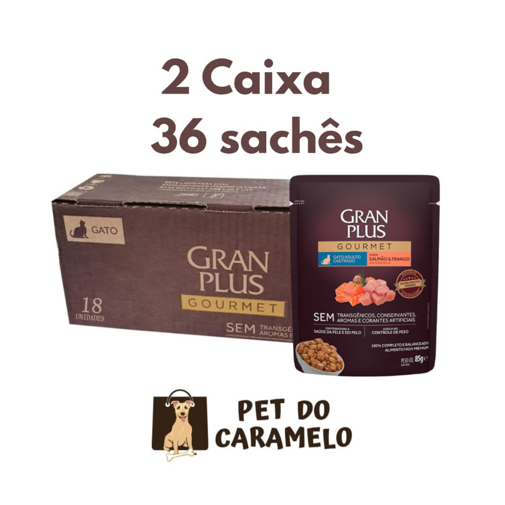 Sachê Gran Plus Gato Filhote Frango 85g - 36 Unidades