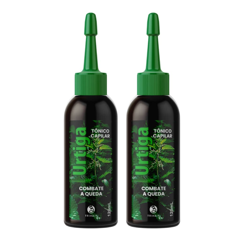 Kit 2 Tônico Capilar Urtiga Trihair 120ml - Combate a queda, caspa e seborreia