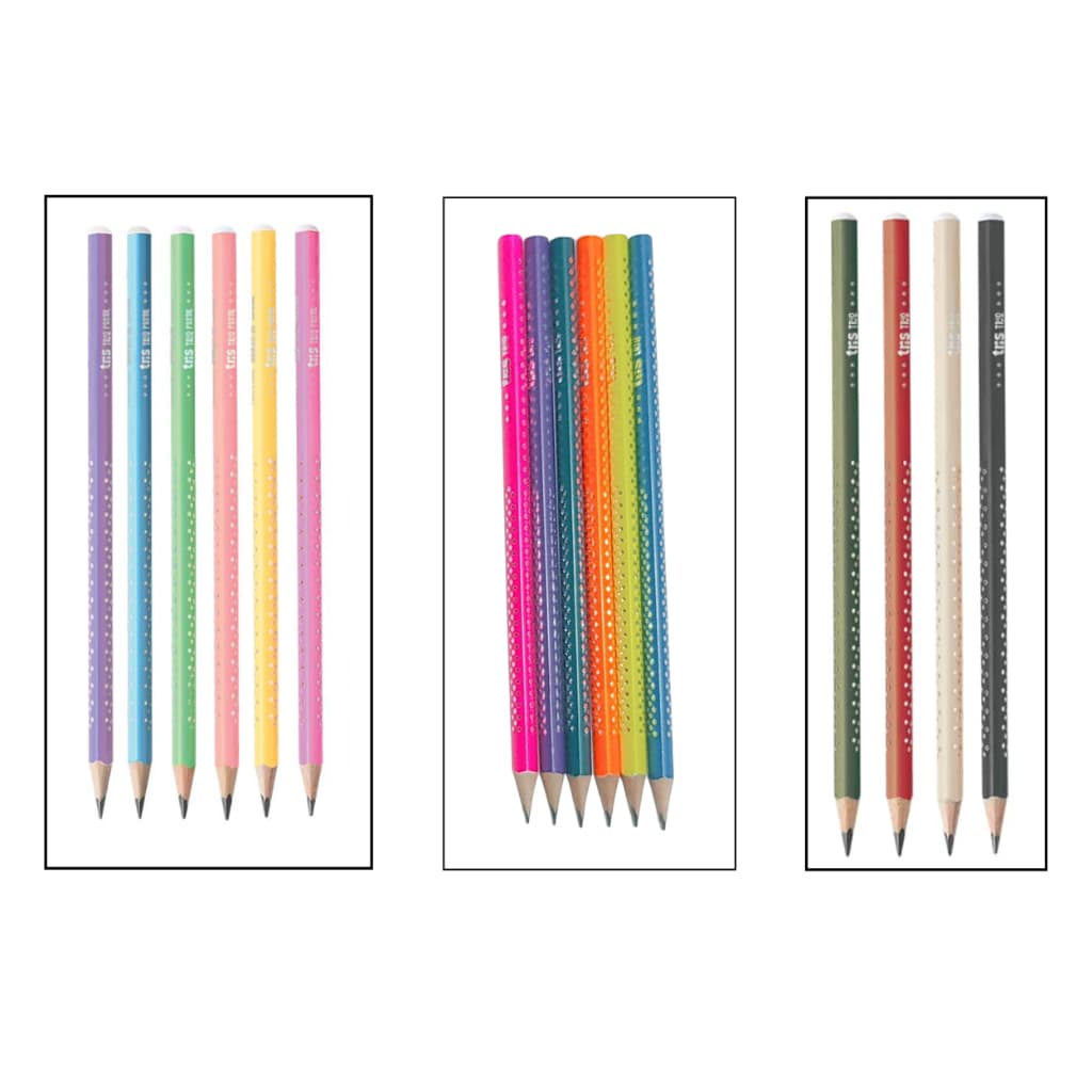 Lápis Grafite HB Collection Trio Tris Kit C/4 ou C/6 Unidades