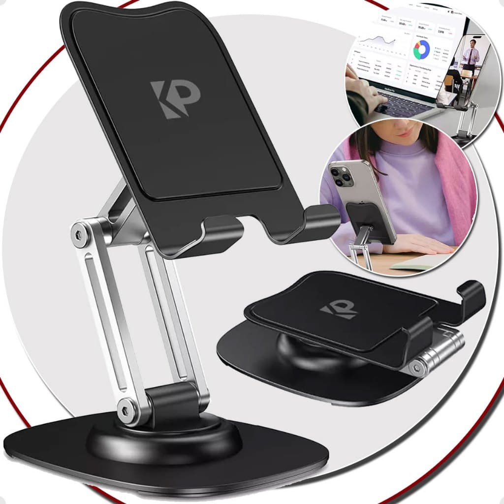 Suporte Base Para Celular E Tablet Alumínio Gira 360° Graus Rotatória Ajustável estudos loja