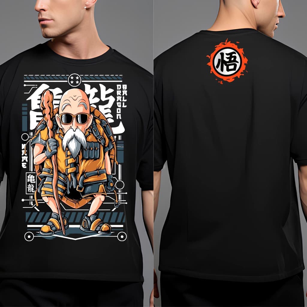 Camiseta Estampada Mestre Kame Personalizado Dragon Ball Anime Estampa Exclusiva Maxima Qualidade