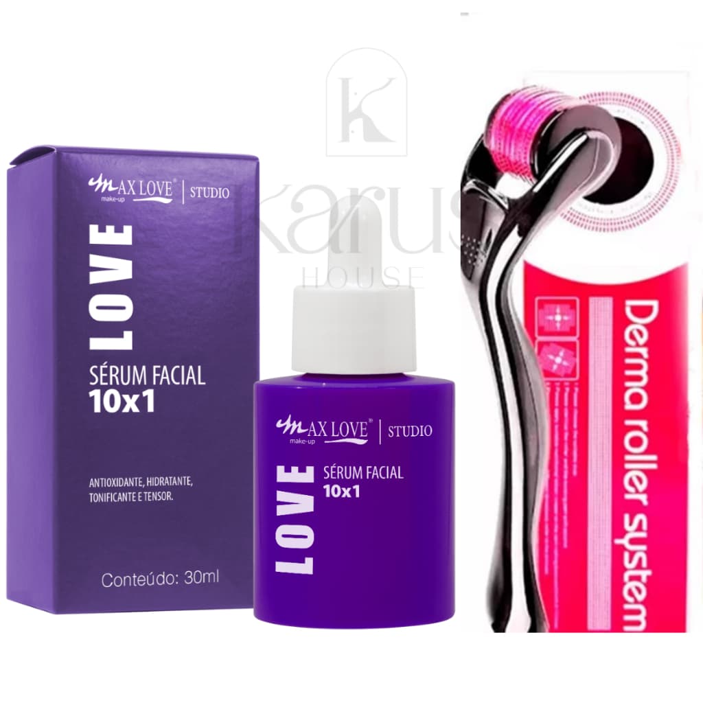 Sérum Facial 10x1 Niacinamida Hialurônico Resveratrol Com Microagulhamento Dermaroller Original Kit