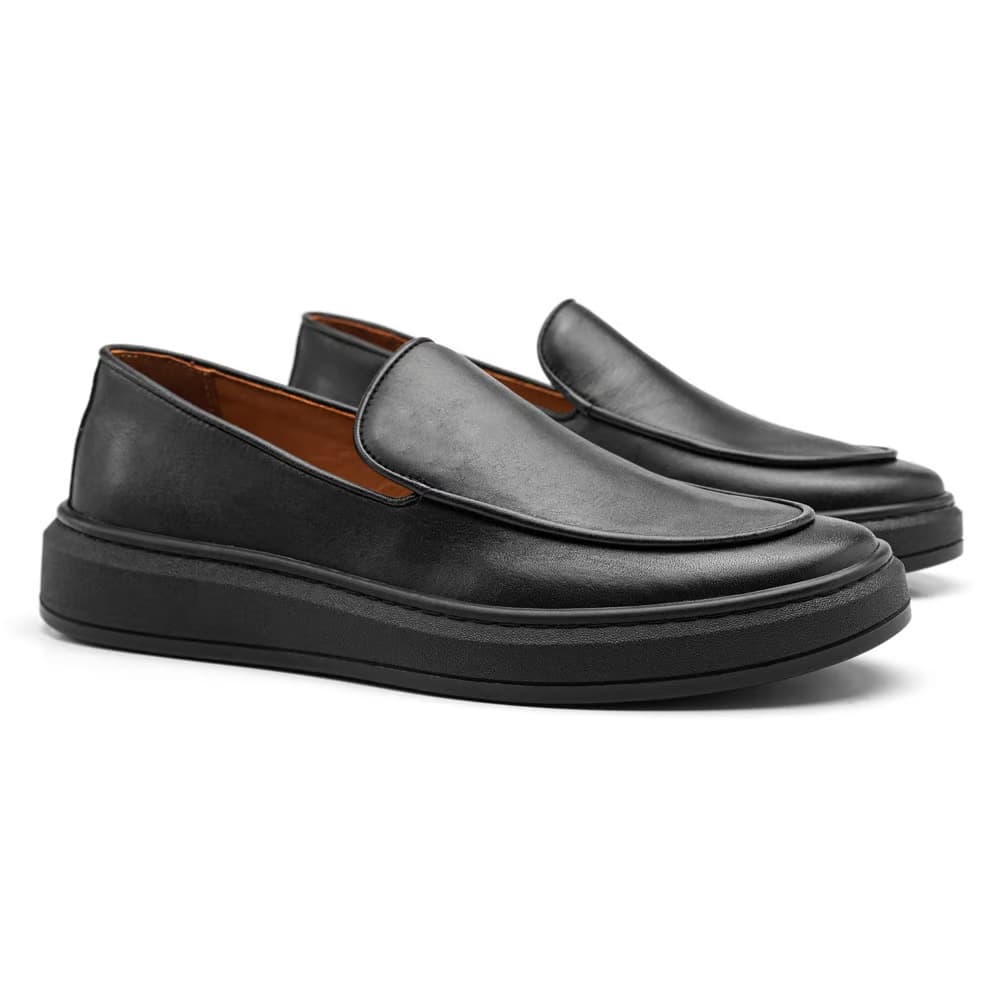 Loafer Masculino Em Couro Legítimo Mocassim Estilo Conforto Versatil