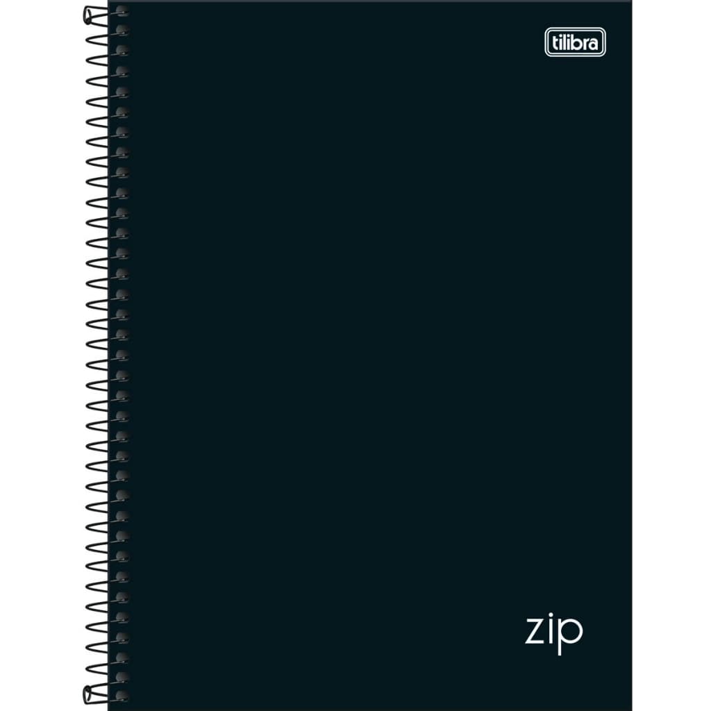 Caderno Universitário Espiral Capa Dura 20 Matérias Preto 320 Folhas Zip Tilibra