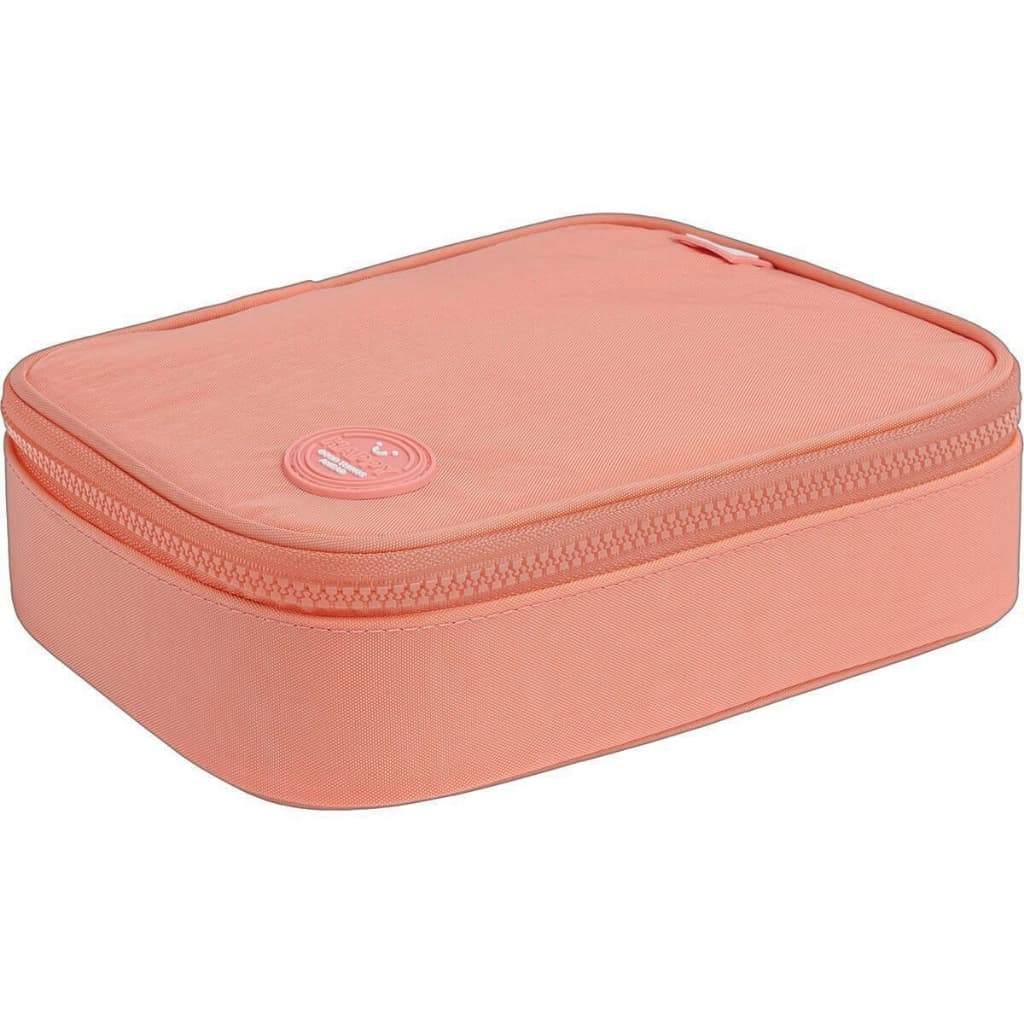 Estojo Box Escolar Happy Salmão Tilibra