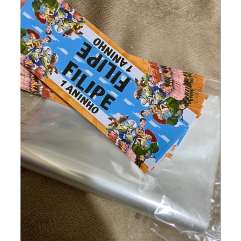 20 lapelas personalizadas + saquinho para lousa mágica