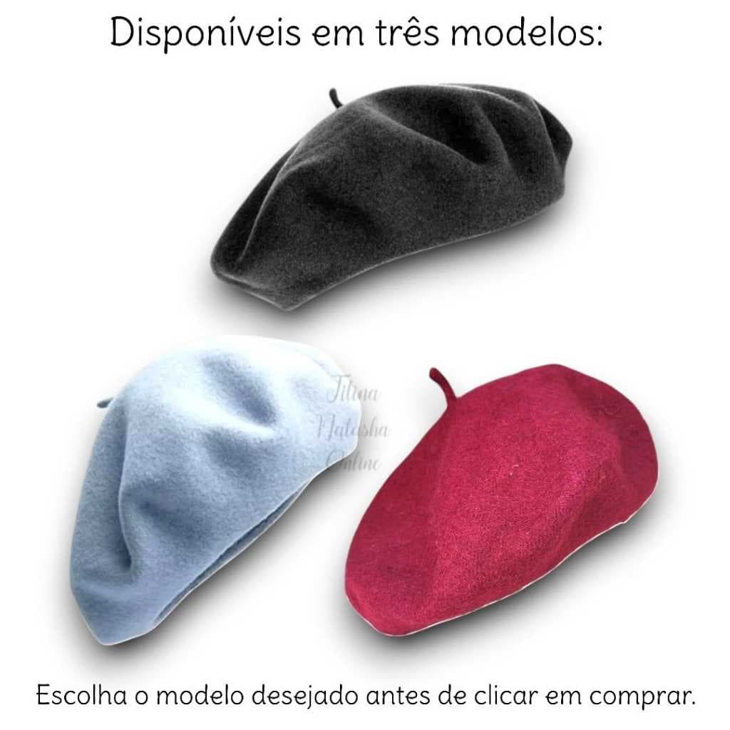 Boina francesa Estilo lã Ajustável Unissex Moda Paris Chic Cores térmica premium