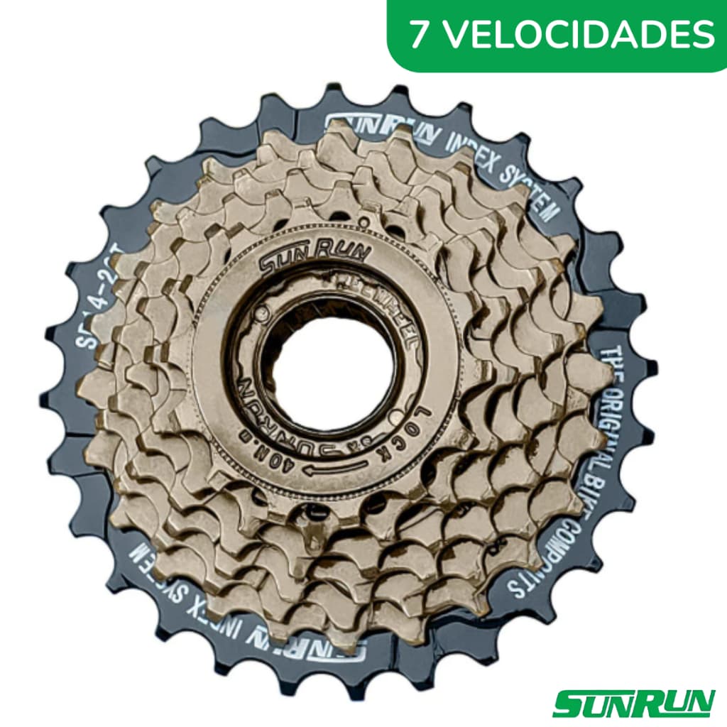 Catraca 7v Roda Livre 7 Velocidades 21v 14v 14-28 Sunrun Index 14 28 Dentes Bicicleta Bike