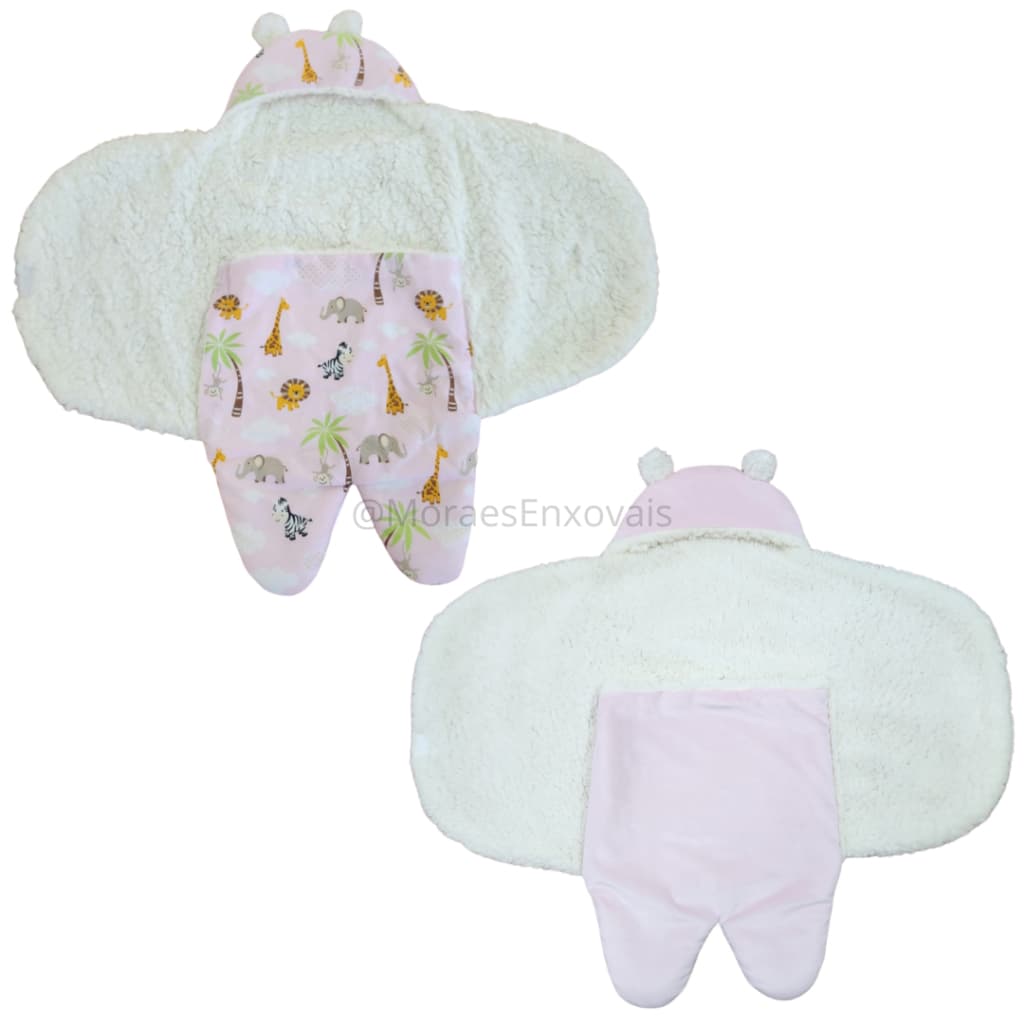 Saco de Bebê Dormir Sherpa Carneirinho Safari e Liso