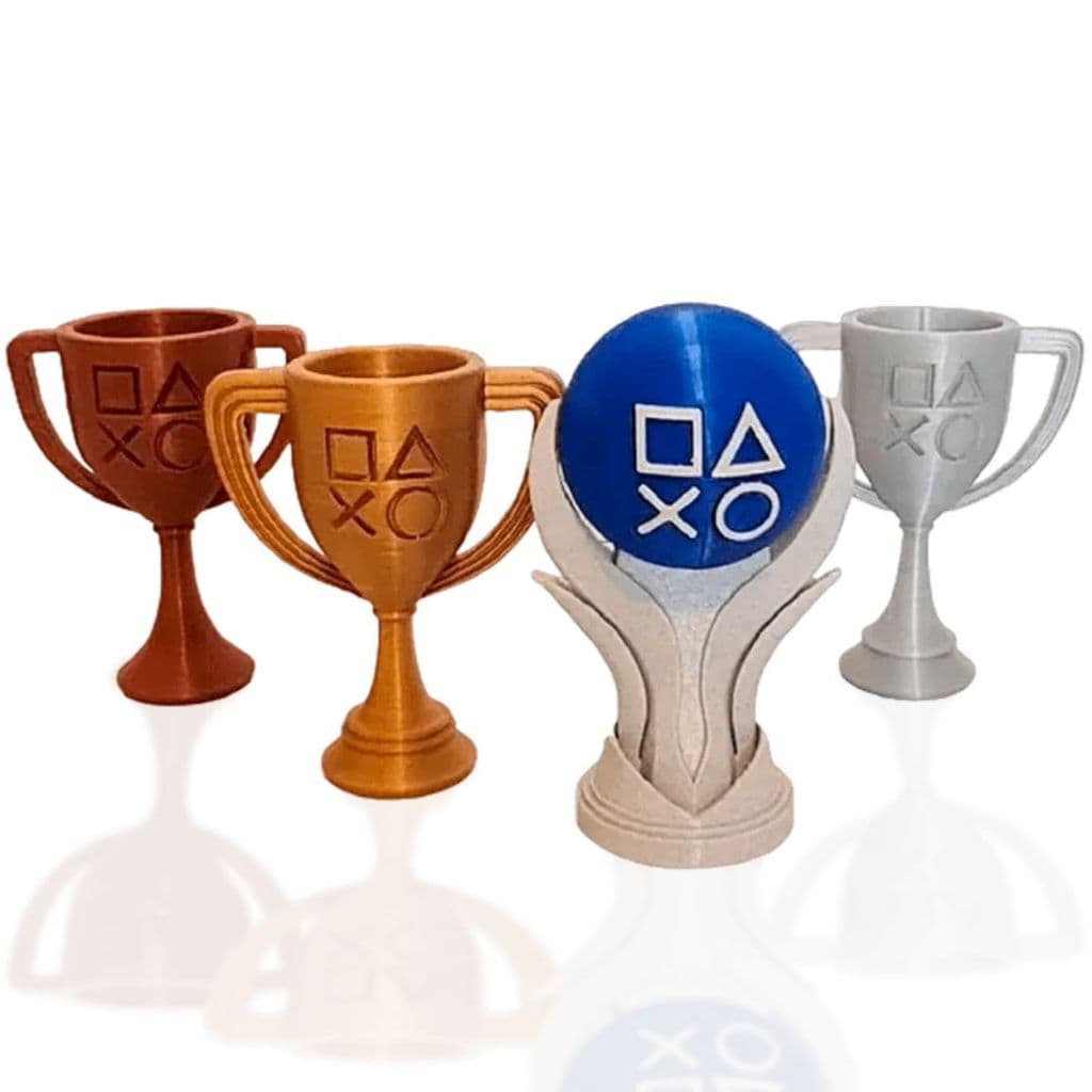 Troféus PlayStation PSN com o Platina - Kit 4 unid - Tam M