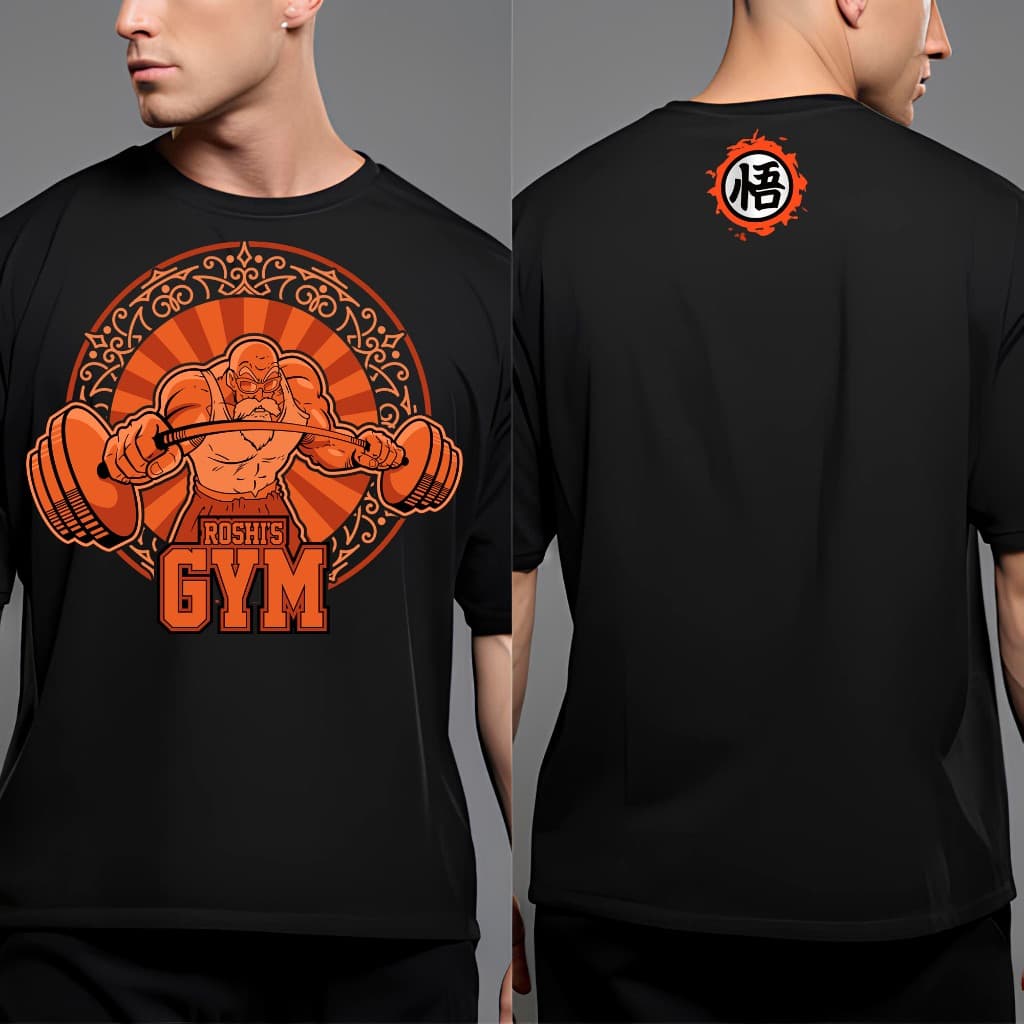 Camiseta Dragon Ball Gym Academia Treino Mestre Kame Cross Fit Estampa Não Desbota - ENVIO RAPIDO