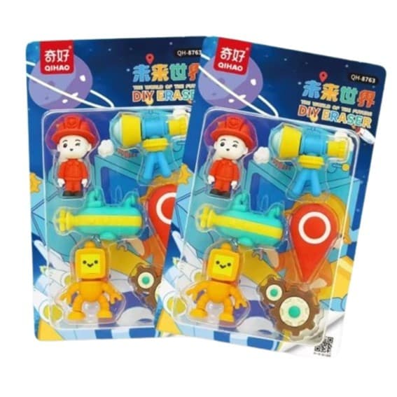 Kit Mini Borrachas Exploradores do Futuro - QH-8763