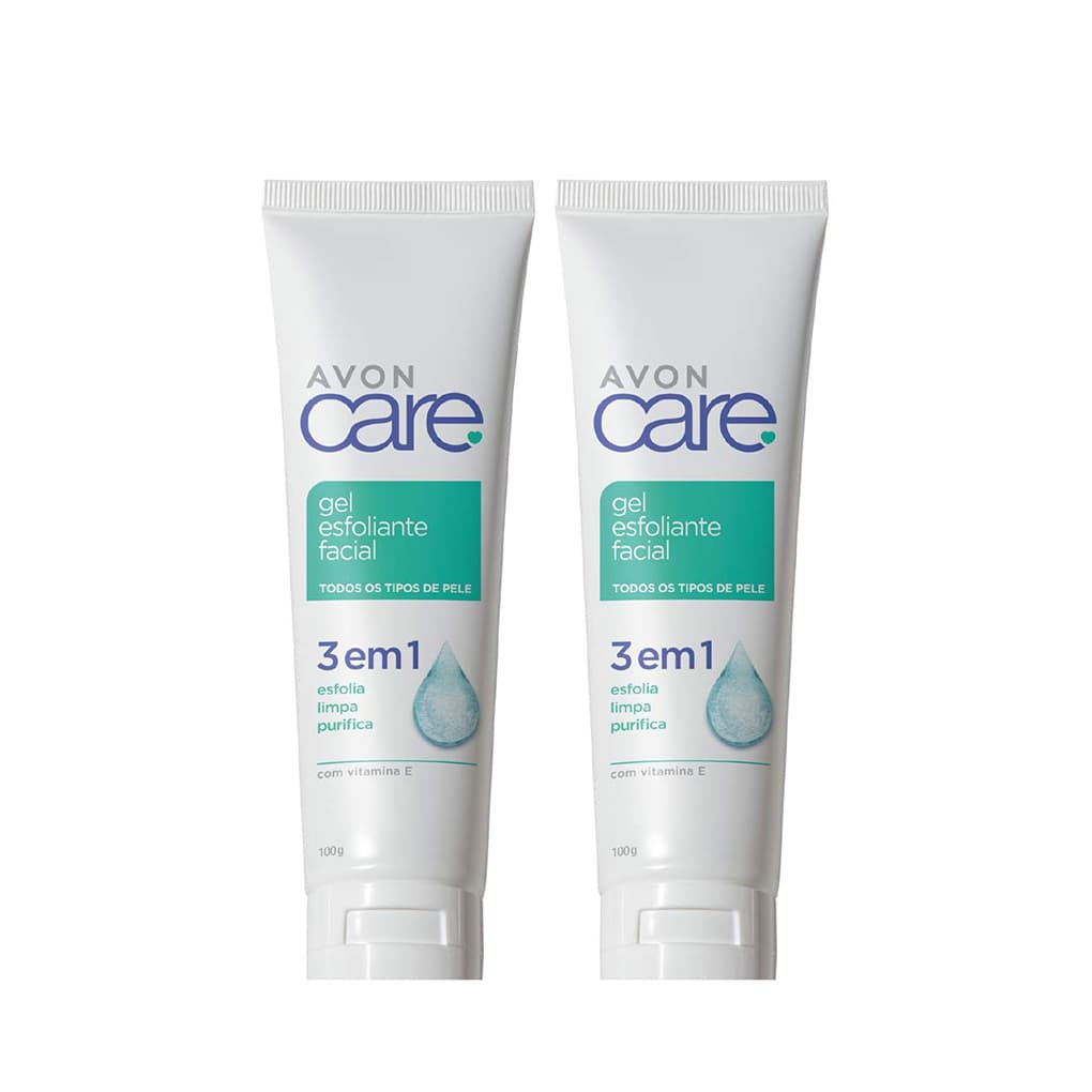 Kit Avon Care Gel Esfoliante Facial 3 em 1 - 100g - Val 02/2028