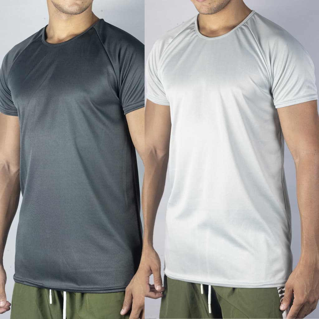 Kit 2 Camisetas Dry Fit Masculina - Casual - Treino - Academia - Esportes - Exercícios - Corrida - CrossFit