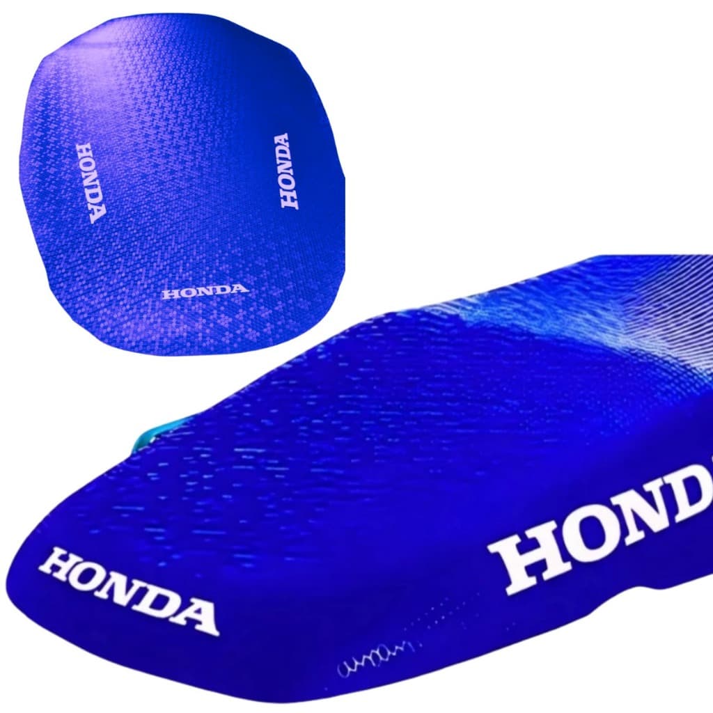 Capa Banco Pop 110i Honda Modelo Original Colmeia 2018 2019 Azul