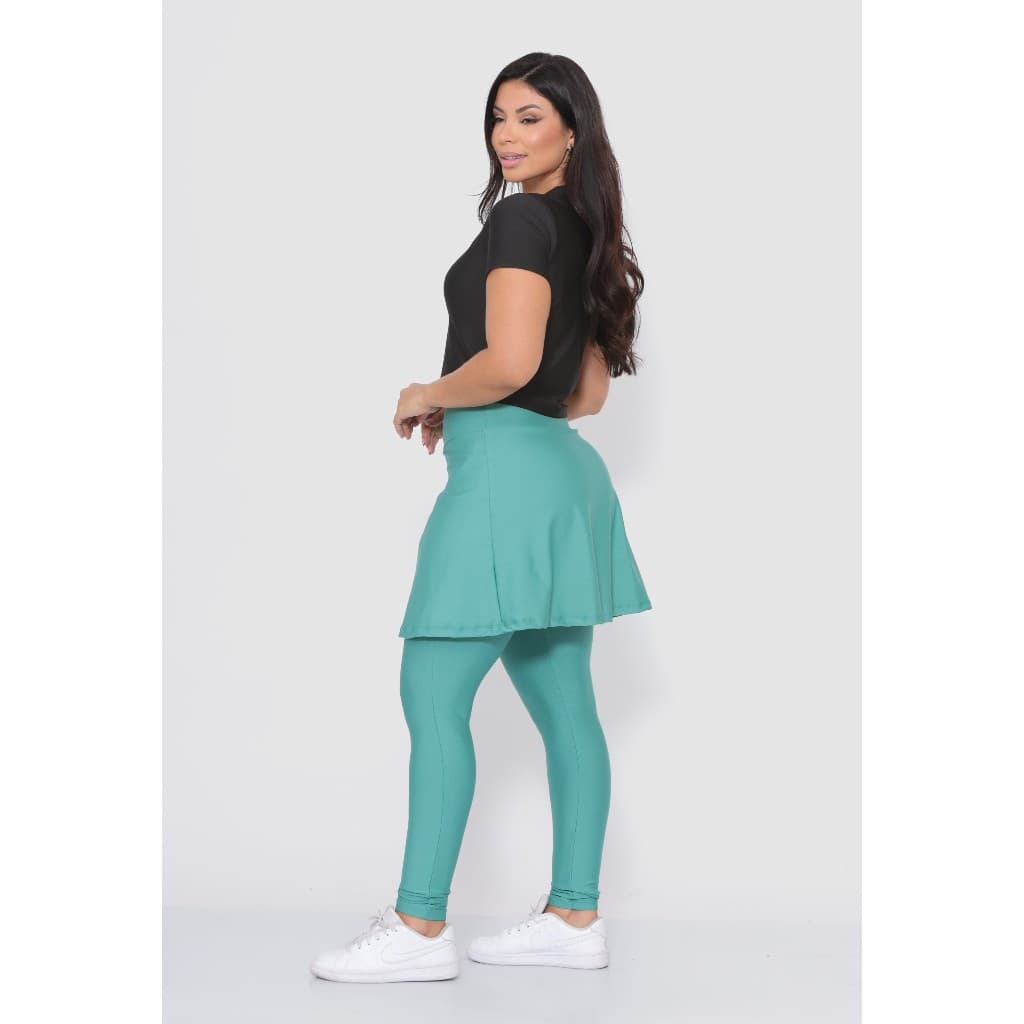 Calça Saia Moda Evangélica Fitness Modesta Exercícios Caminhadas Funcional