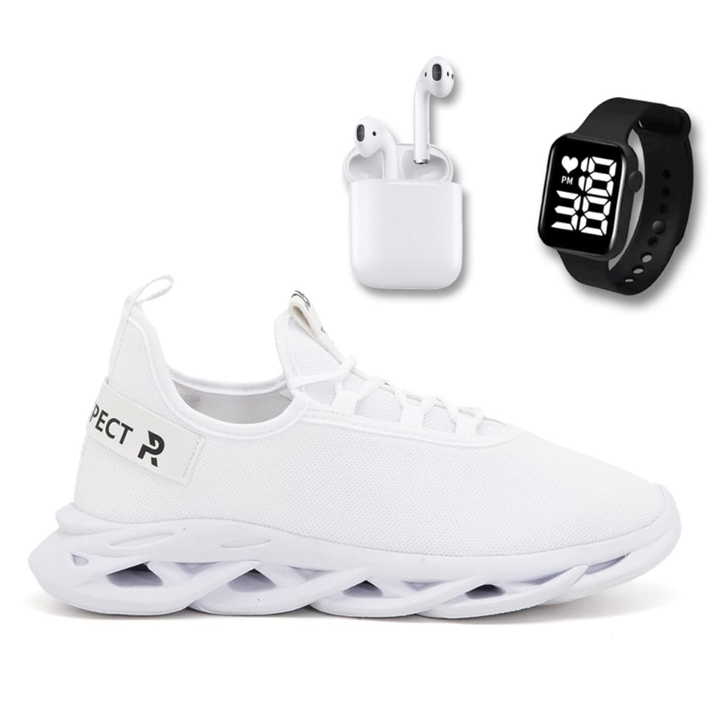 Tênis Masculino Prospect Walk Caminhada Academia Corrida + Fone + Relógio Led LojaVulcano