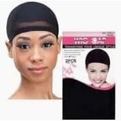 Kit Touca Nero 2 Toucas Preto Leve Ajustavél Versátil Perucas Touca de Grampo Cabelos Escovados