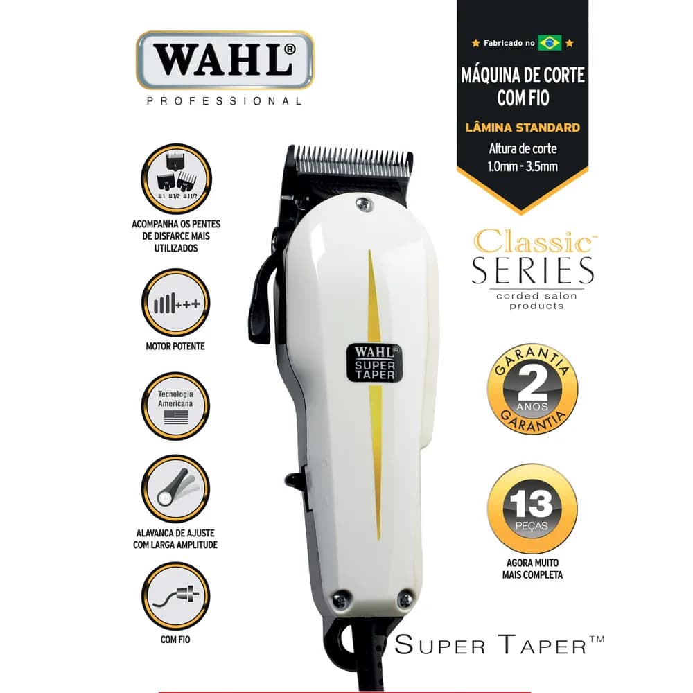 Wahl Super Taper voltagem 220v + 2anos De Garantia LJJ