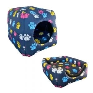 Cama Cubo Pet Túnel Nylon 3 em 1 Cachorro e Gato Grande G