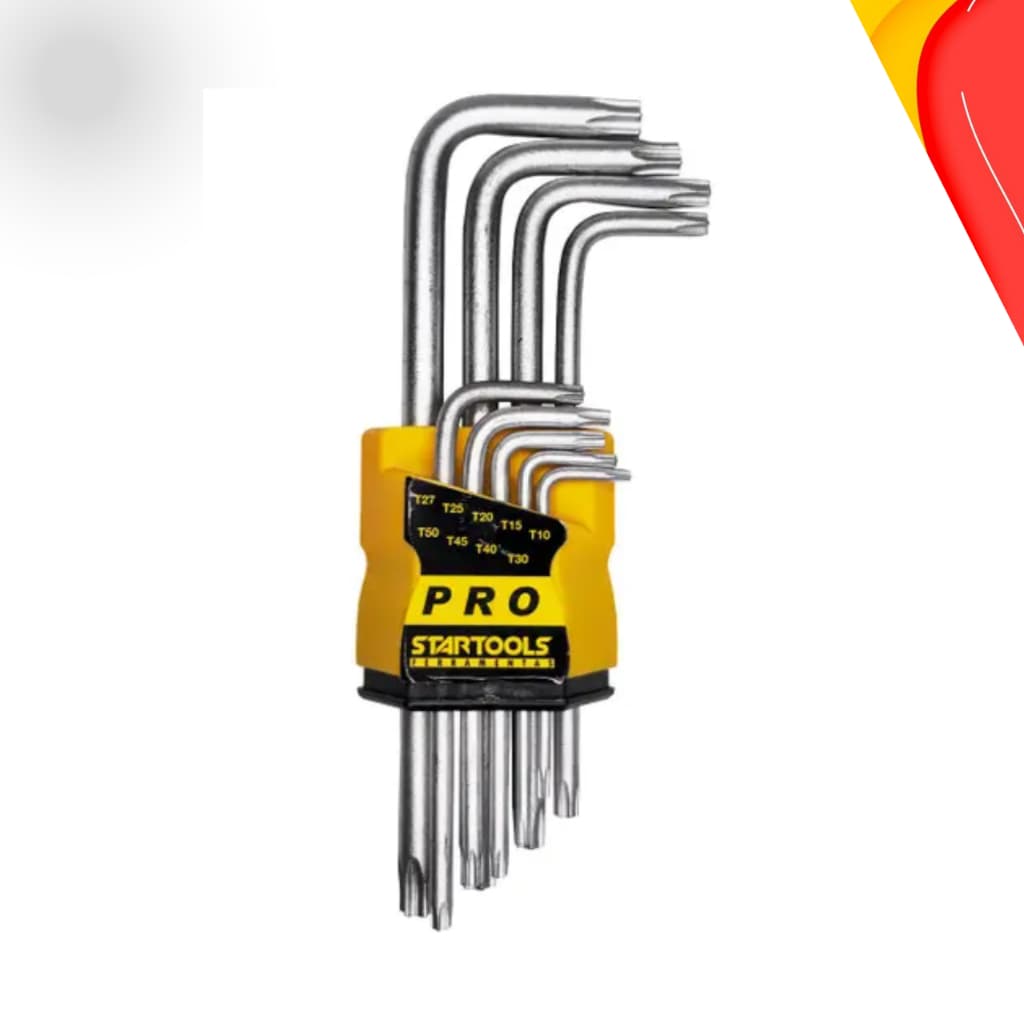 Conjunto Chave Tork Média 09 Peças em Aço Carbono StarTools - AR0036