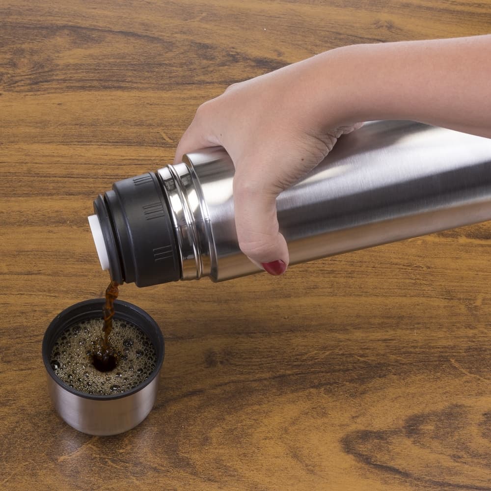 Garrafa Térmica Aço Inox 1L Café Chá ou Água Personalizado Versátil