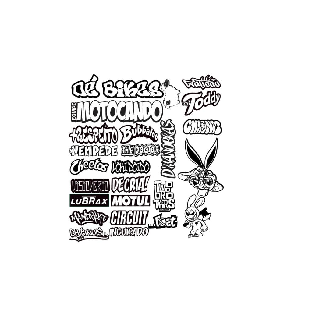 kit adesivos adesivar capacete bau